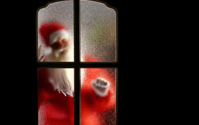 Санта за окном