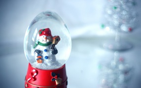 Snowman in a glass sphere