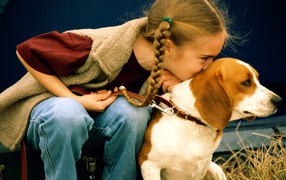 Девочка с собакой