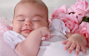 Засыпающая девочка