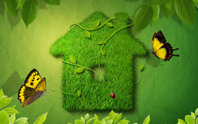 Зеленый домик