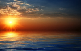 Закат над морем