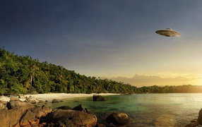 UFO over the beach
