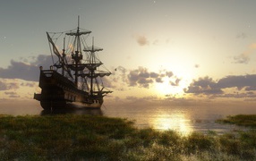 Красивый корабль