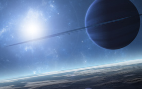 Планета в свете солнца