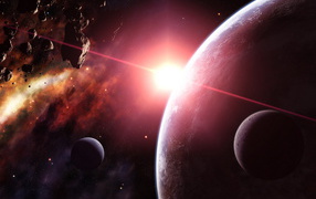 Астероиды и планета