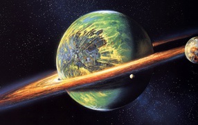 Холодная планета Рисунок ретро