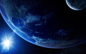 Земля и луна