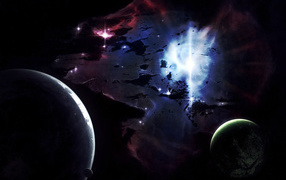 В космическом пространстве