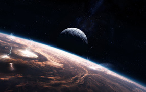 Планета, молнии