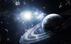 Планета в сиянии звезд