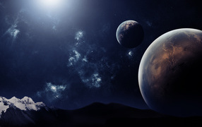 Планеты над горами