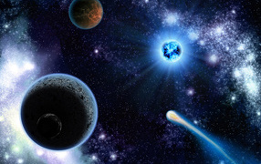 Планеты и комета