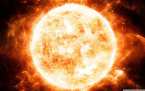 The burning sun