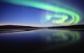 Северное сияние в Канаде