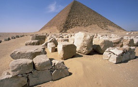 White pyramid of King Snefru, Dahshur, Egypt