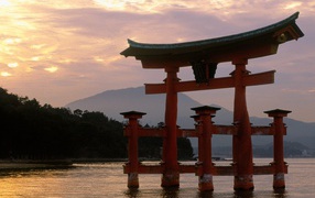 Miyajima Shrine at Sunset, Japan