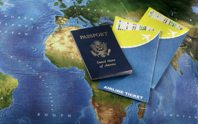 Passport Visa plane ticket