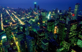 После наступления темноты в Чикаго США