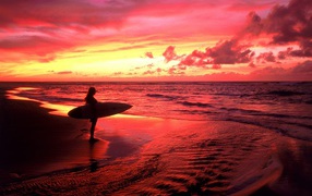 Surfer at Twilight  , USA