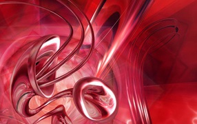 Красный 3D фон