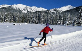 катание на лыжах