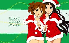 Девочки в наряде Санта клауса