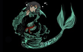 Anime mermaid girl