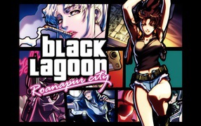 Голубая лагуна с девушкой