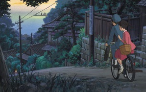 Со склонов Кокурико, парень и девушка едут на велосипеде
