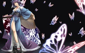 Девушка в японской одежде