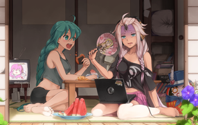 Аниме девочки с ноутбуком