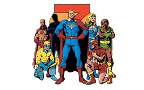 Super heroes comic book