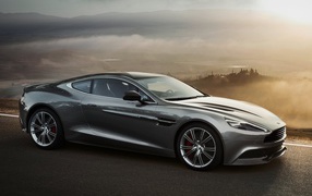 Aston Martin in the misty valley