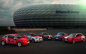 Allianz Arena Audi Audi A1 cars football teams wallpaper