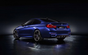 Blue BMW M4 coupe