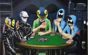 Daft Punk Deadmau5 The Bloody Beetroots danger poker wallpaper