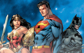 Лиги Справедливости Бэтмен Супермен и Чудо-женщина