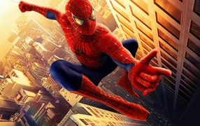 Человек-паук прыгает