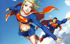 Superman and supergirl