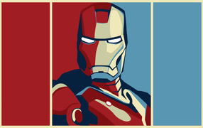 Железный человек красно-синий