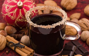 Шоколад и вкусный напиток на рождество