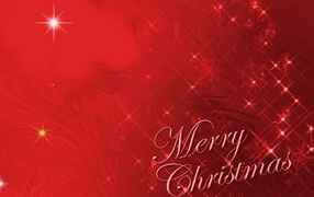 Красная картинка с пожеланием на рождество