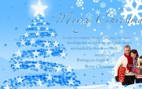 Wish on Christmas, blue background