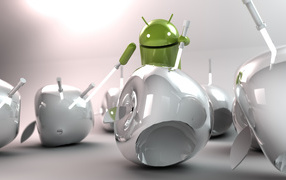 Android Apple and lightsabers