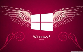 Windows 8 big red logo with wings