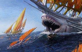 Рисунок Корабль монстр