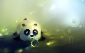	 Panda with a ball