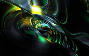 Green digital abstract