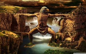 Мост в виде статуи